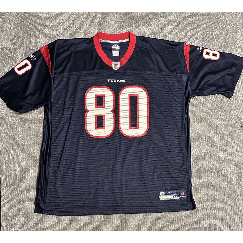 Houston Texans Jersey NFL Andre Johnson Football Reebok Vintage Blue Men 3XL